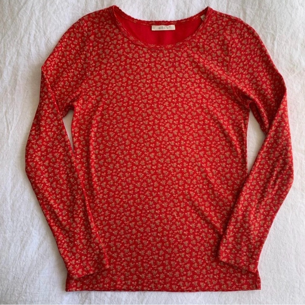 Doen Annie Tee Red Scarlet Secret Garden